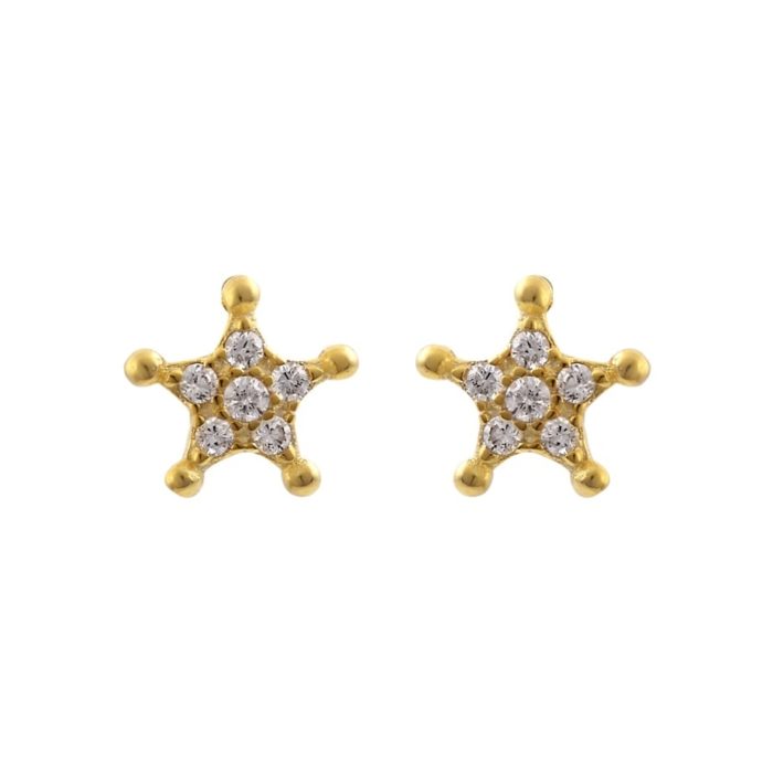 Stars Γυναικεία Σκουλαρίκια Χρυσά