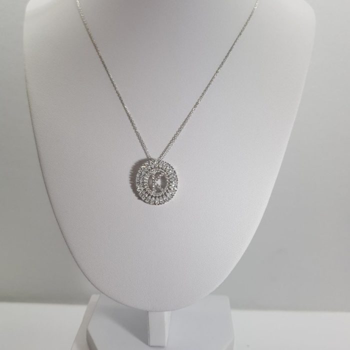 ( K ) Ασημένια 925 αλυσίδα για λαιμό με αρχικό γράμμα K