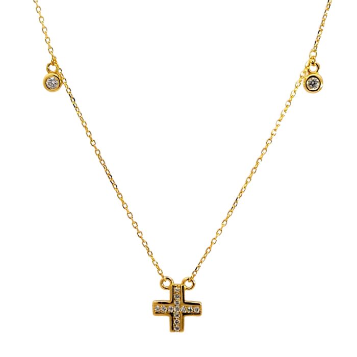 Ασημένιο Επιχρυσωμένο Κολιέ 925