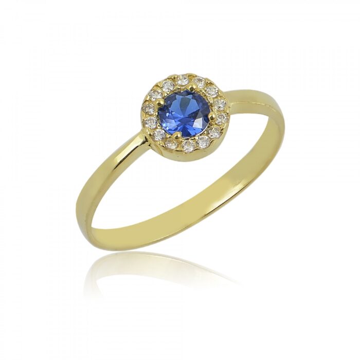 Ασημένιο Επιχρυσωμένο Δαχτυλίδι 925