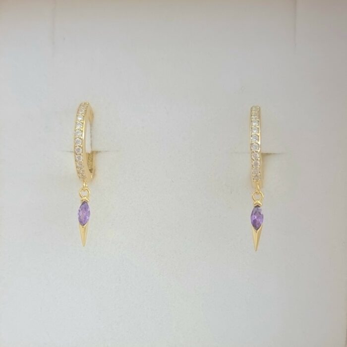 Ασημένια Επιχρυσωμένα Σκουλαρίκια 925