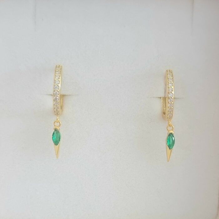 Ασημένια Επιχρυσωμένα Σκουλαρίκια 925