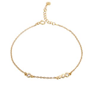 Ασημένιο Επιχρυσωμένο Βραχιόλι 925 - Image 1