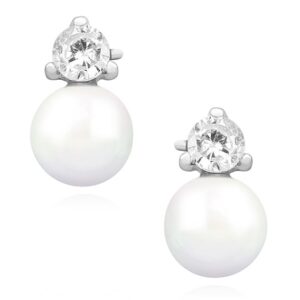 Jane - Σκουλαρίκια Πέρλα από ασήμι 925 - Image 1