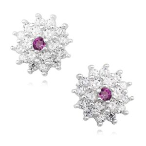 Laila - Ασημένια Σκουλαρίκια (925) με Ζιργκον - Image 1