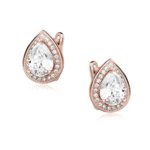 Evelyn - Ασημένια Σκουλαρίκια (925) με Ζιργκον Επίχρυσα 18K - Image 1