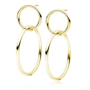 Gracie - Ασημένια Σκουλαρίκια (925) Gold - Image 1