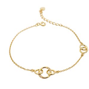 Ασημένιο Επιχρυσωμένο Βραχιόλι 925 - Image 1