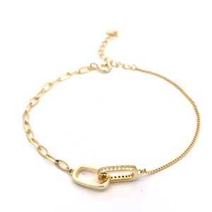 Ασημένιο Επιχρυσωμένο Βραχιόλι 925 - Image 1