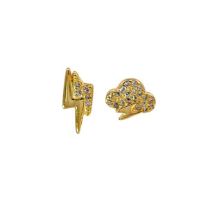 Ασημένια Επιχρυσωμένα Σκουλαρίκια 925 - Image 1