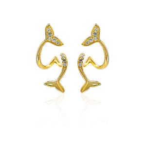 Ασημένια Επιχρυσωμένα Σκουλαρίκια 925 - Image 1