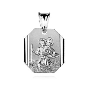 Christopher - Ασημένιο Μενταγιόν Aγιος Χριστοφορος - Image 1