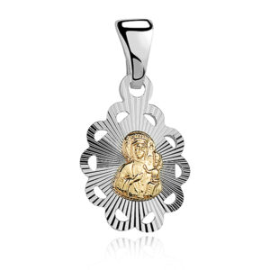 Ασημένιο Μενταγιόν Virgin Mary (925) ME KAΔΕΝΑ - Image 1