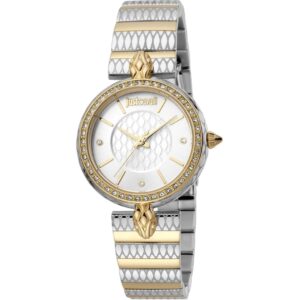 JUST CAVALLI GLAM CHIC CRYSTALS TWO TONE STAINLESS STEEL BRACELET - Image 1