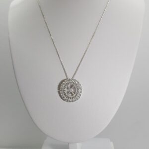 ( Χ ) Ασημένια 925 αλυσίδα για λαιμό με αρχικό γράμμα Χ - Image 1