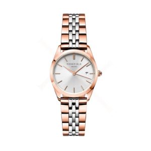 Rosefield Ace XS Silver Sunray Steel Two Tone Bracelet - Image 1