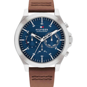 Tommy Hilfiger Sport Ρολόι Μπαταρίας με Καφέ Δερμάτινο Λουράκι - Image 1