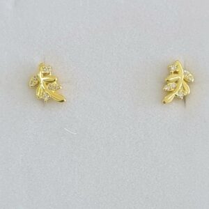 Ασημένια Επιχρυσωμένα Σκουλαρίκια 925 - Image 1