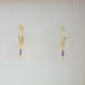 Ασημένια Επιχρυσωμένα Σκουλαρίκια 925 - Image 1