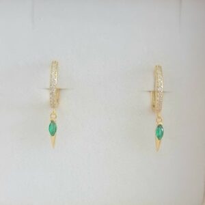 Ασημένια Επιχρυσωμένα Σκουλαρίκια 925 - Image 1