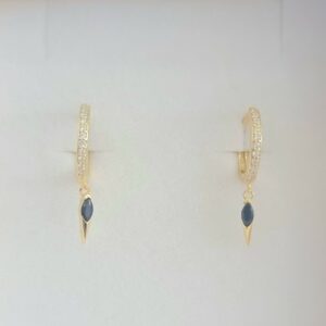 Ασημένια Επιχρυσωμένα Σκουλαρίκια 925 - Image 1