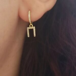 Ασημένια Επιχρυσωμένα Σκουλαρίκια 925 - Image 1